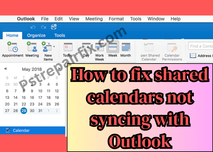 How to fix shared calendars not syncing with Outlook