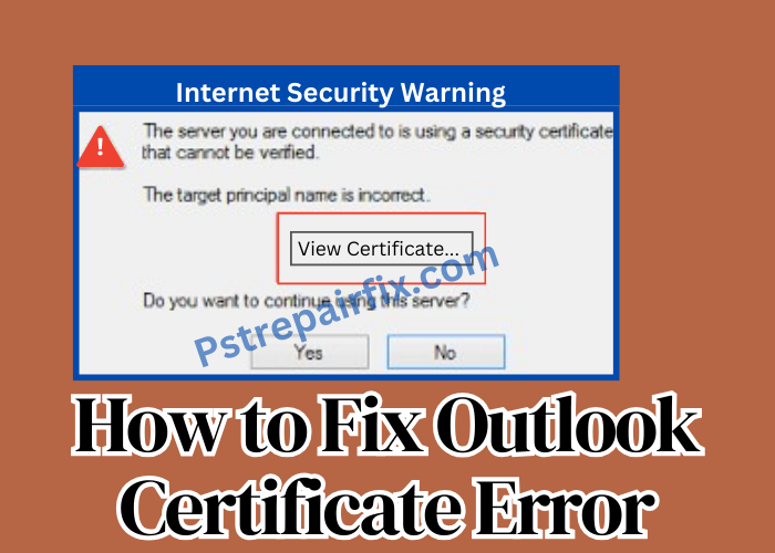 How to Fix Outlook Certificate Error